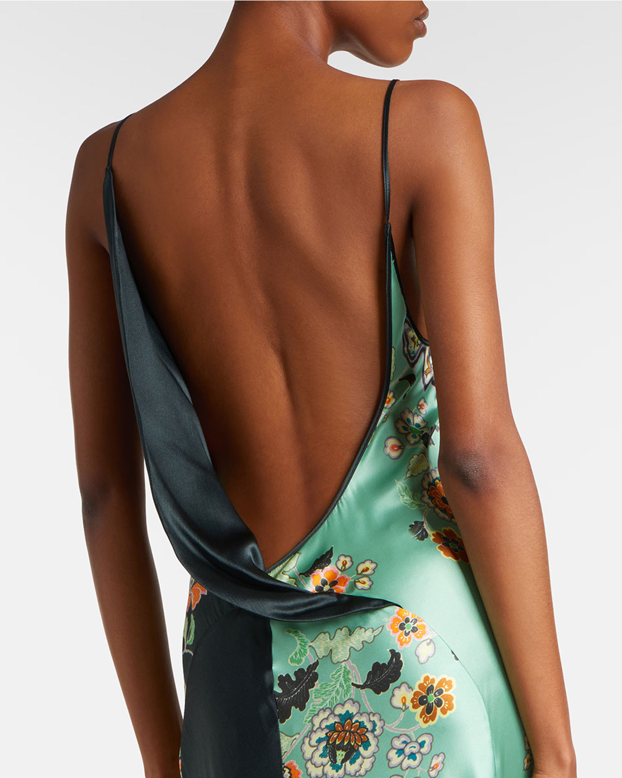Seraphina | Elegant Floral Satin Slip Maxi Dress