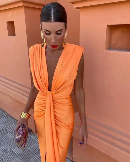 Elegant V-Neck Dress