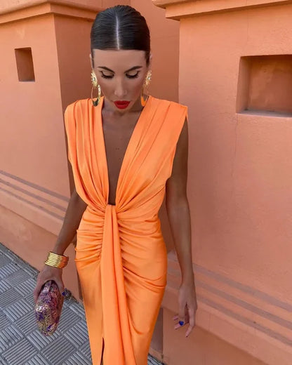 Elegant V-Neck Dress