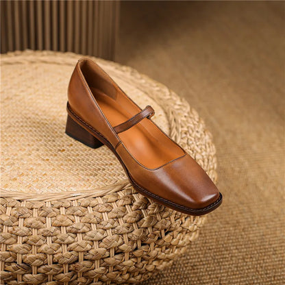 Women’s Spring Strap Block Heel Shoes
