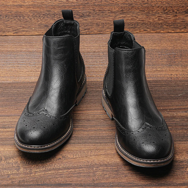 Men's Classic Chelsea Boots with Durable Sole