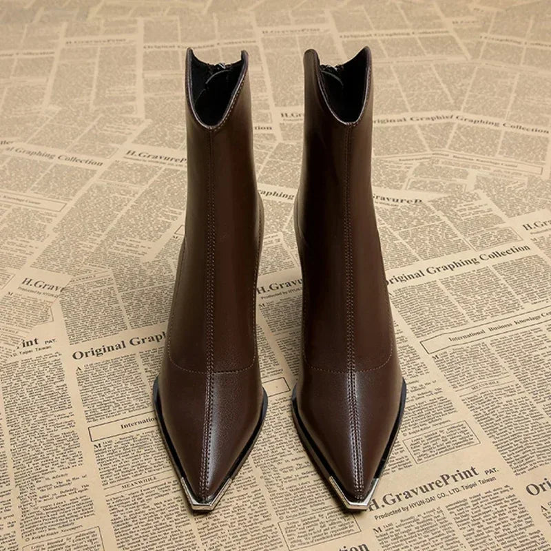 Women’s Spring Pointed Heel Ankle Boots