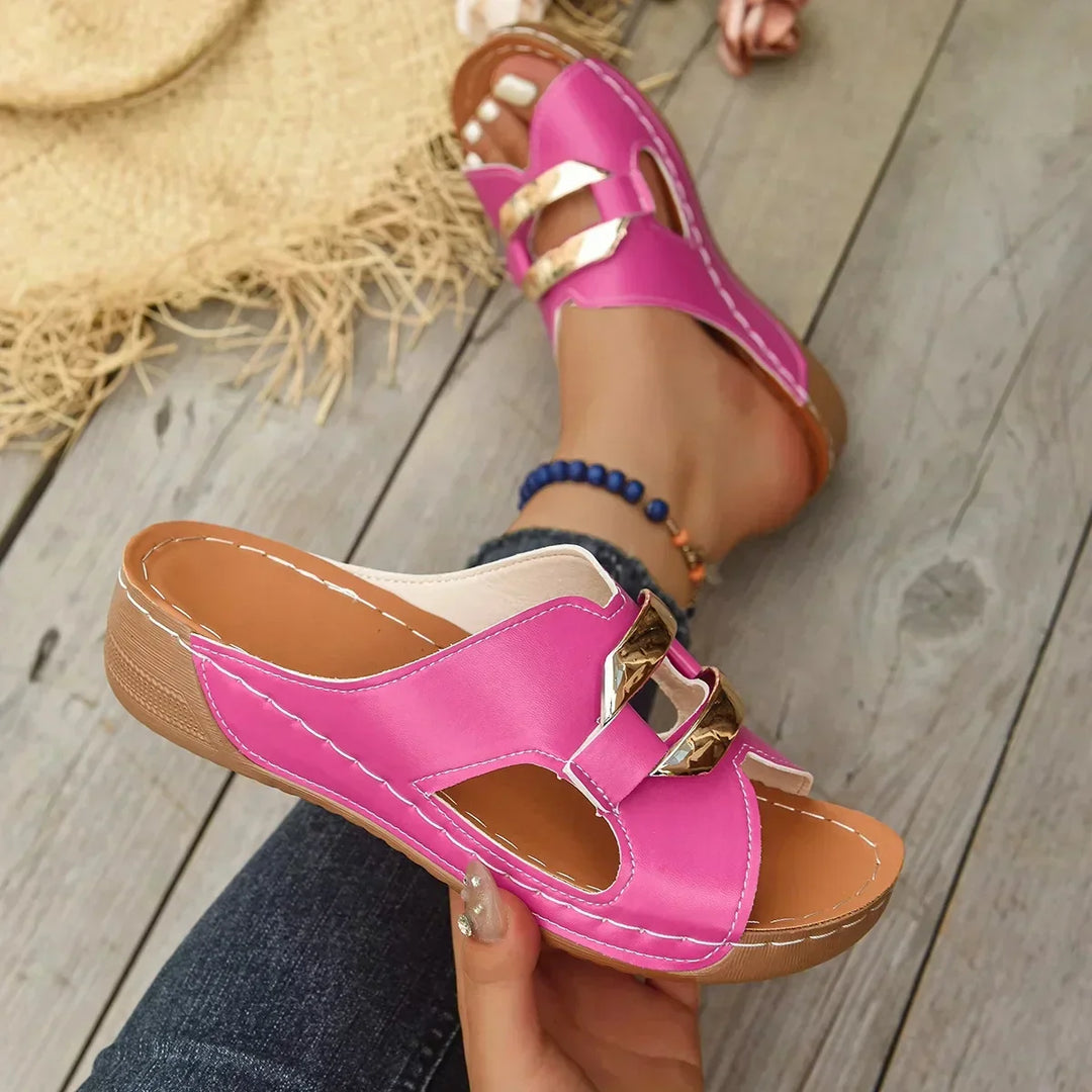 Lina | Sandalias ortopédicas con tacón de cuña