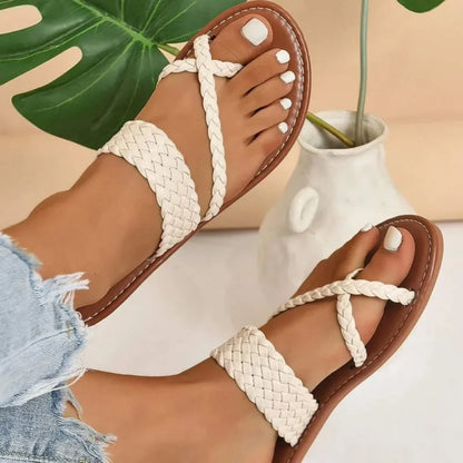 Aria Woven Flat Sandals