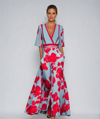 Elegant Floral A-Line Dress