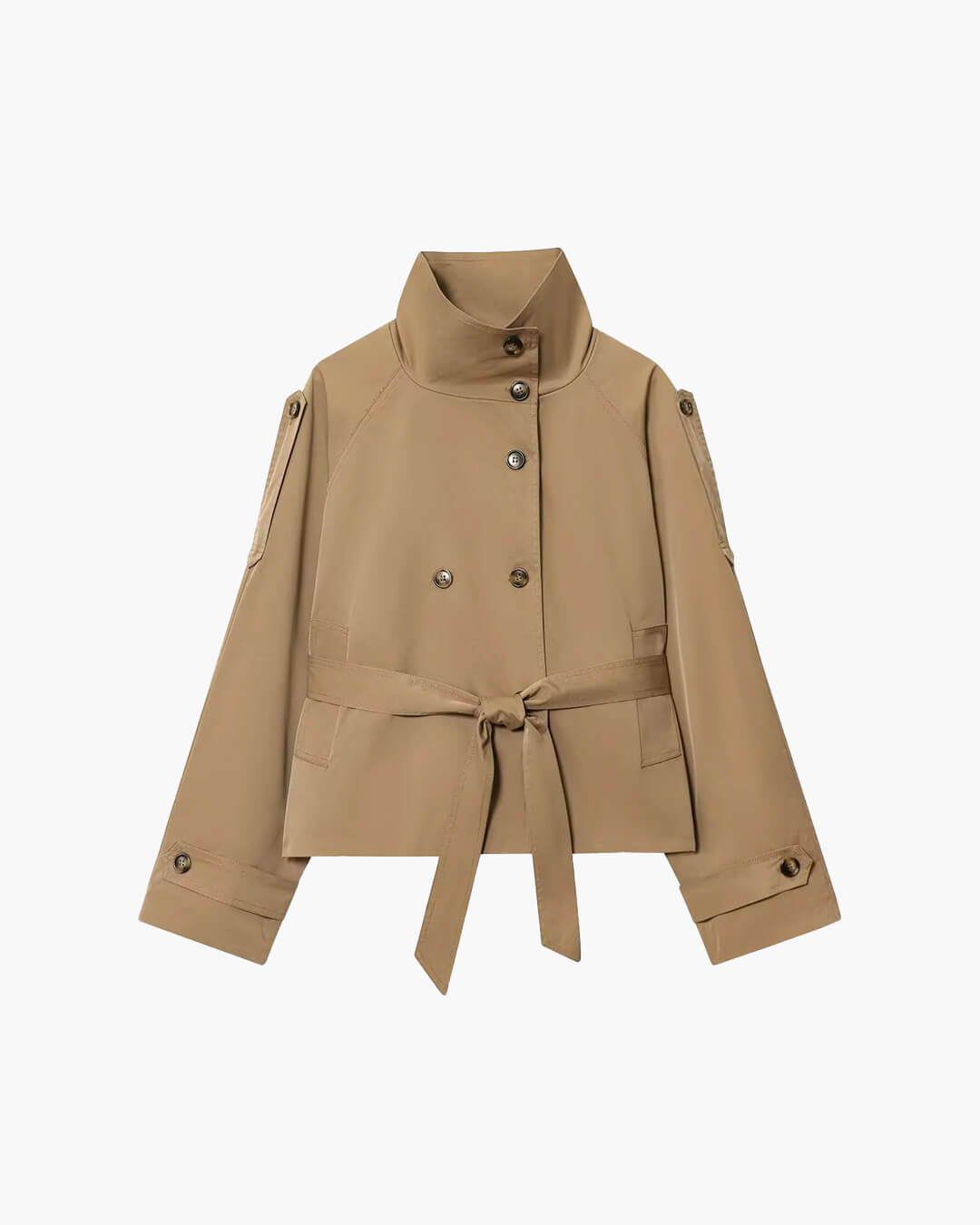 Women’s Winter Belted Cropped Trench Coat