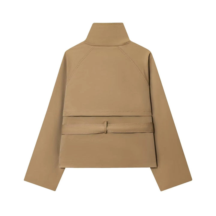 Women’s Winter Belted Cropped Trench Coat