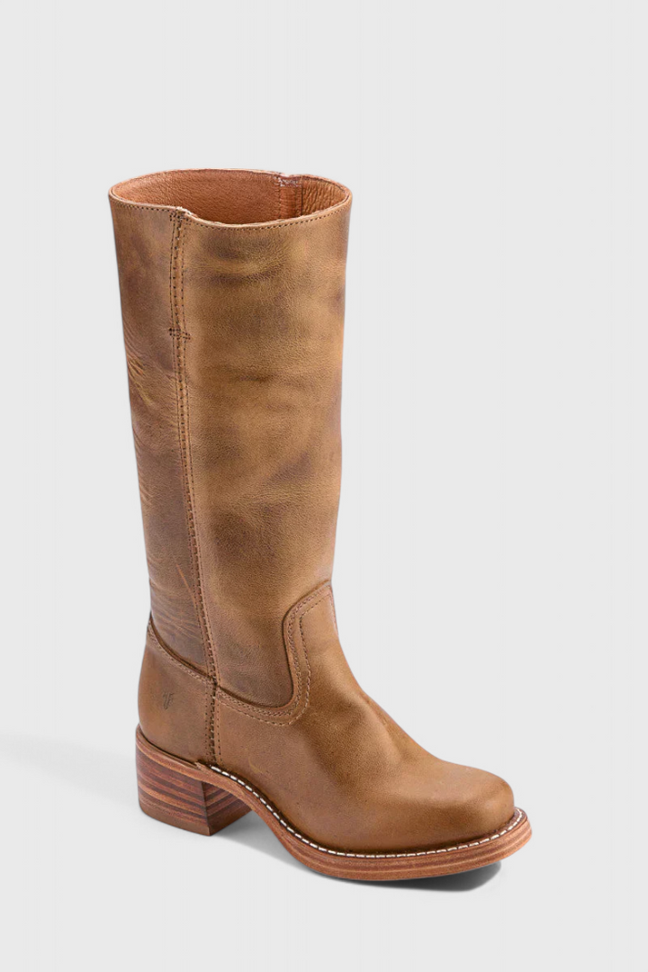 Women’s Leather Knee-High Boots with Heels