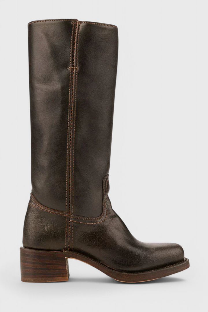 Women’s Leather Knee-High Boots with Heels