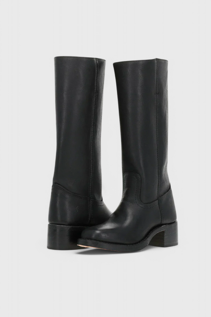 Women’s Leather Knee-High Boots with Heels