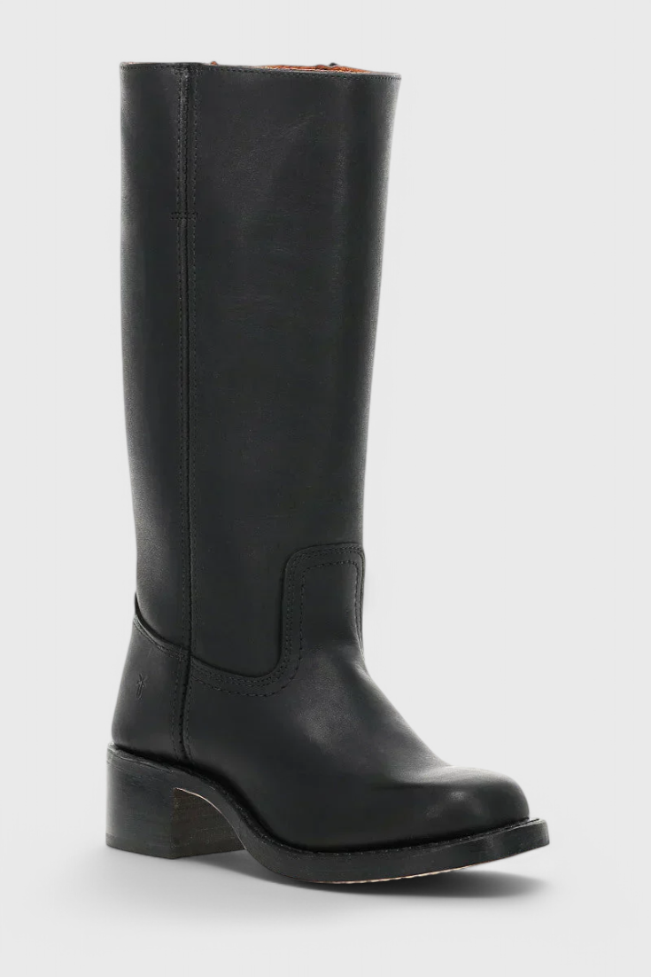 Women’s Leather Knee-High Boots with Heels