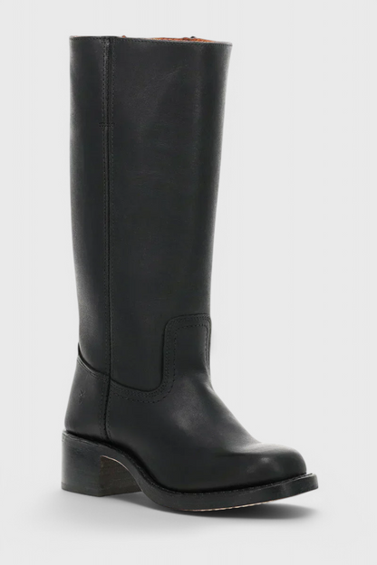 Women’s Leather Knee-High Boots with Heels