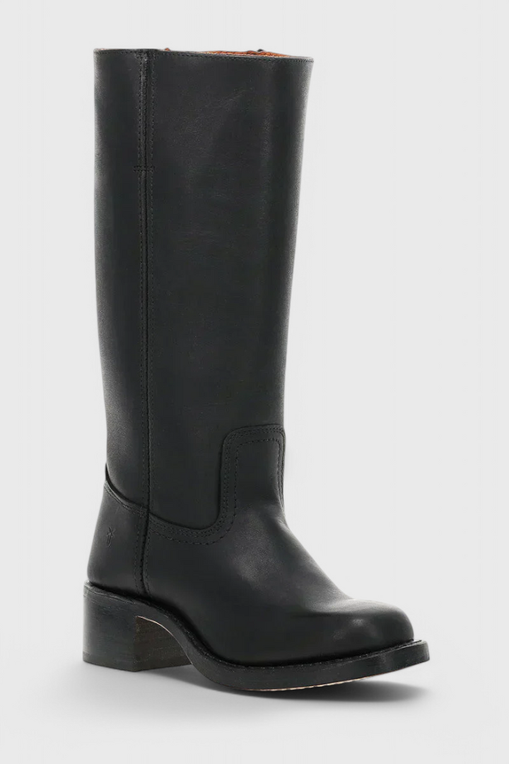 Women’s Leather Knee-High Boots with Heels