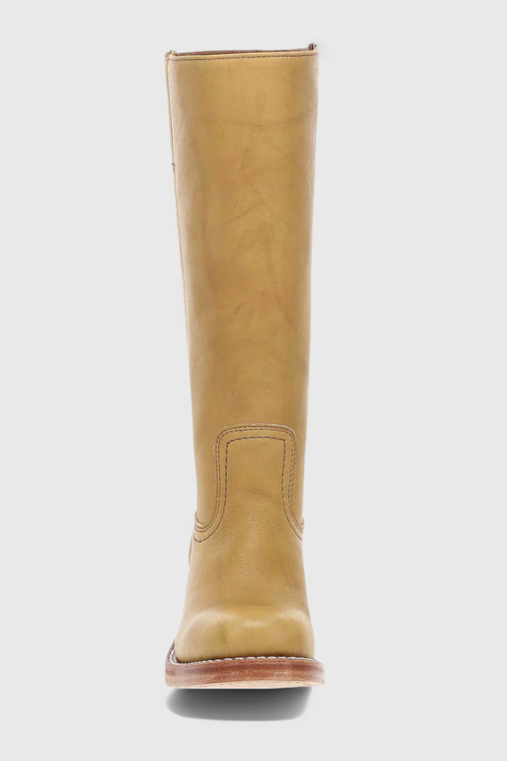 Women’s Leather Knee-High Boots with Heels