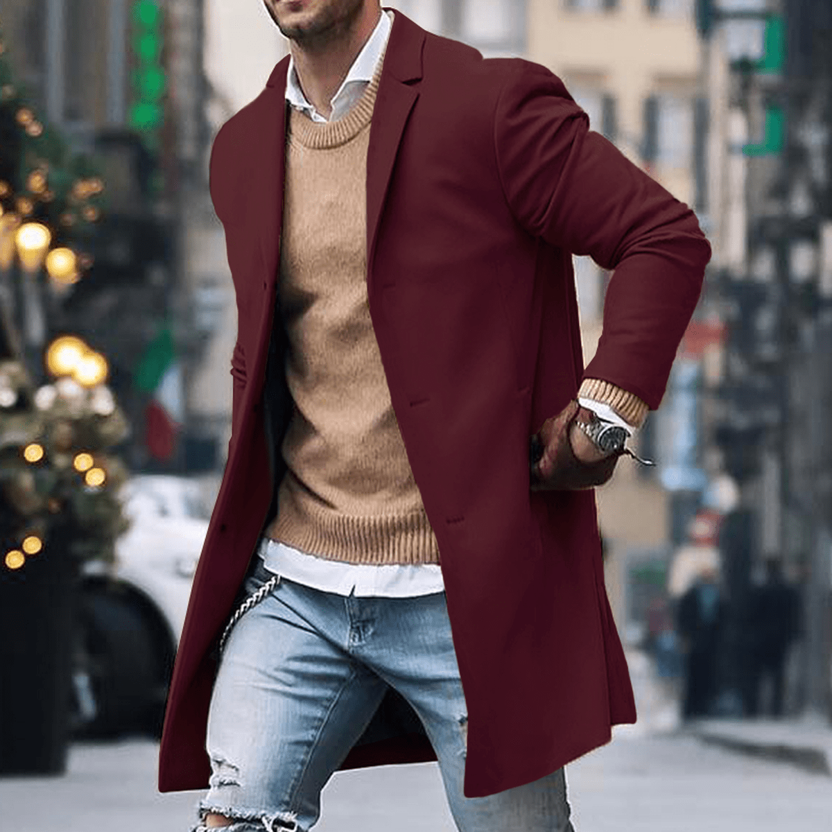 Men’s Classic Long Street Style Coat