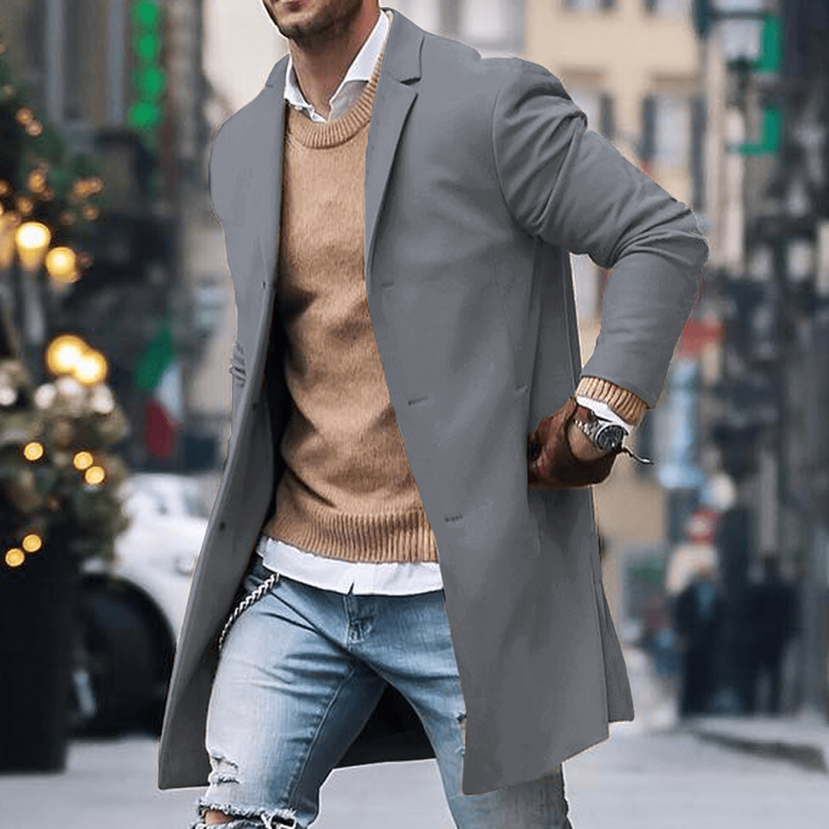 Men’s Classic Long Street Style Coat