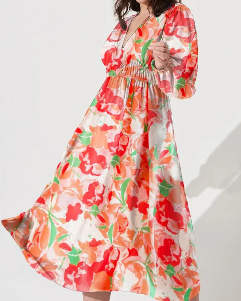 Celine | Feminine Floral Pattern Dress
