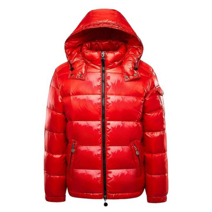 Chaqueta acolchada de invierno para hombre con capucha y cremallera