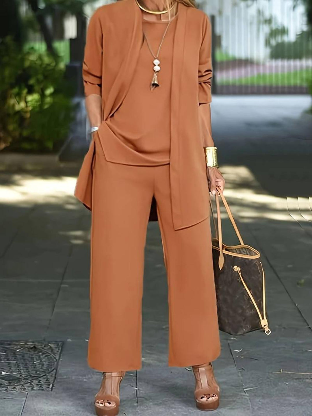 Women Three Piece Relaxed Outfit Set