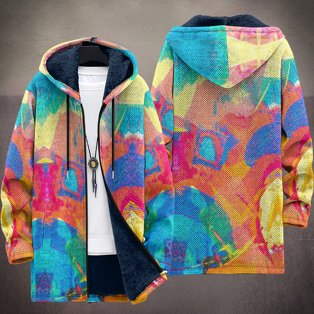 Vibrant Skyline Cardigan
