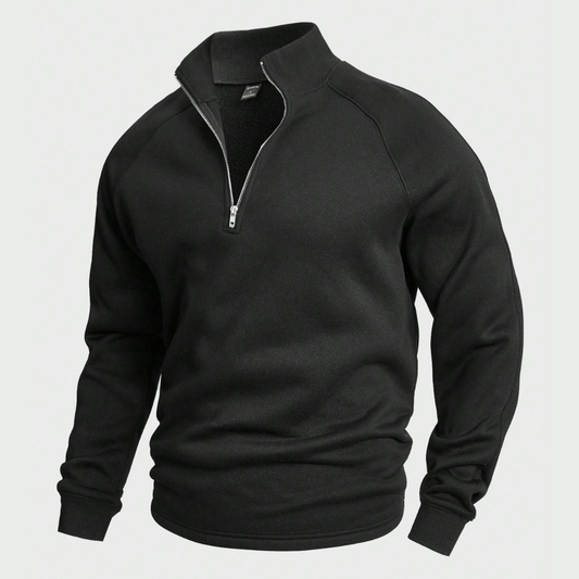 Sudadera casual con media cremallera