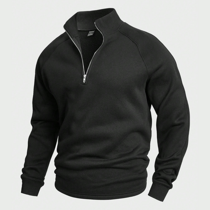 Sudadera casual con media cremallera