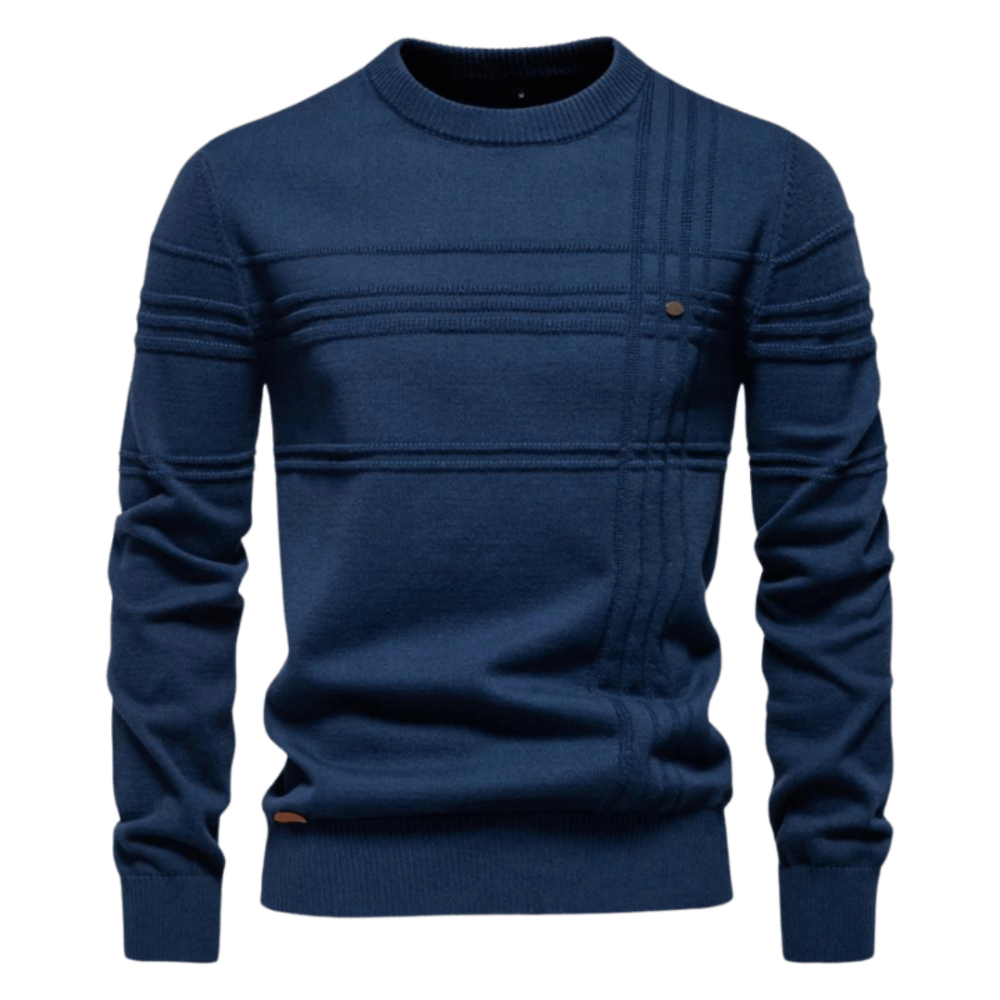 Stylish Men's Sweater with Check Design