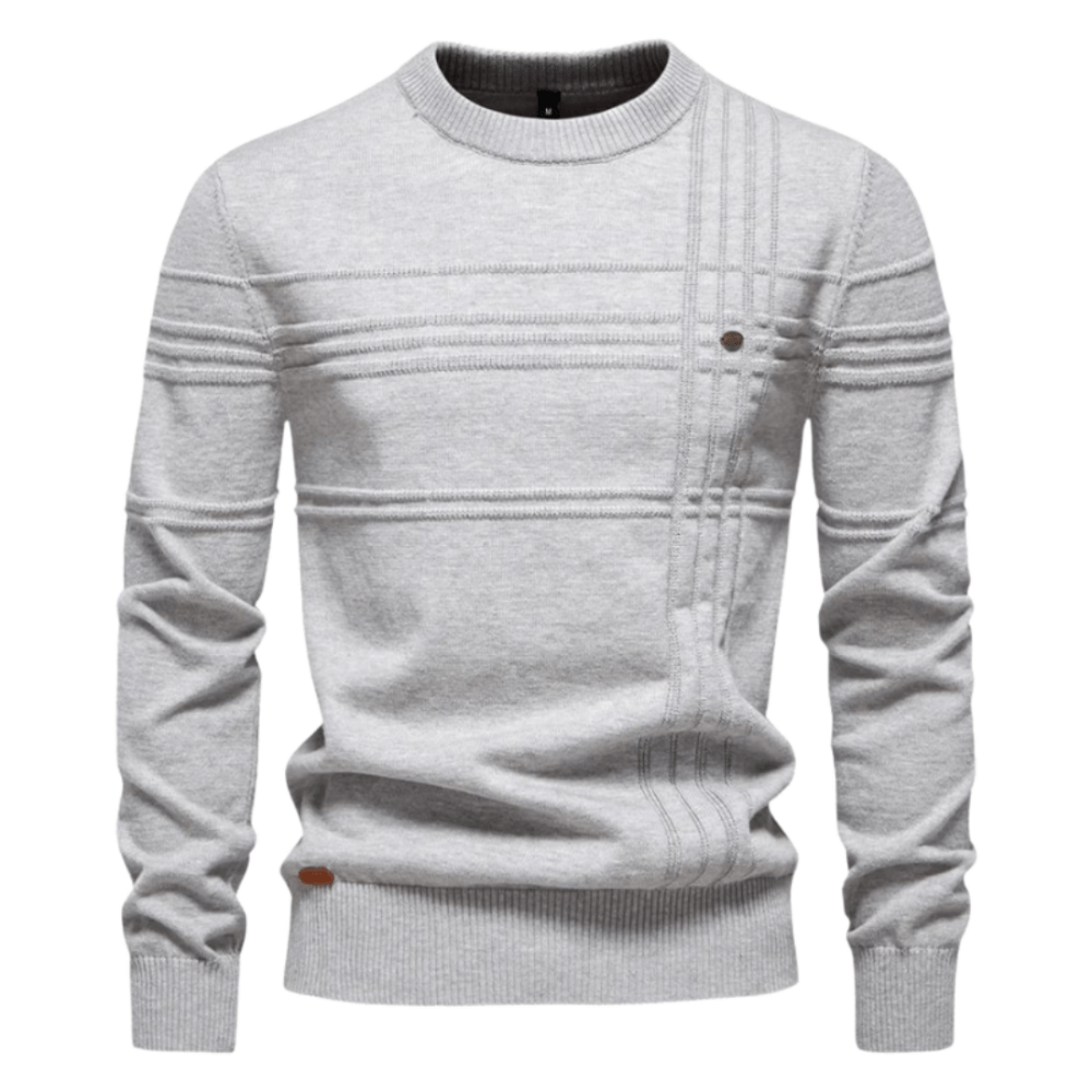 Stylish Men's Sweater with Check Design