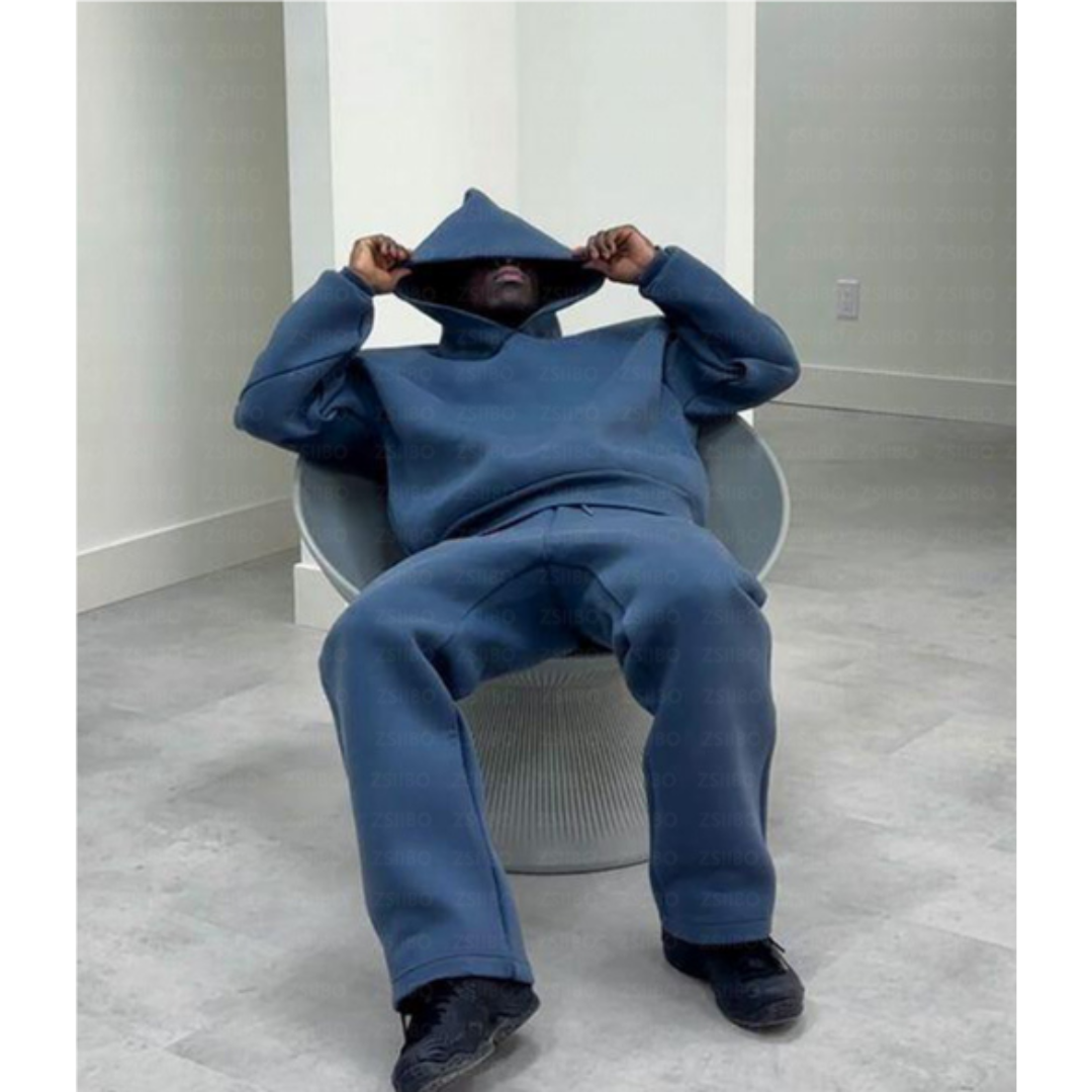 Men’s Minimal Hooded Sweater Set