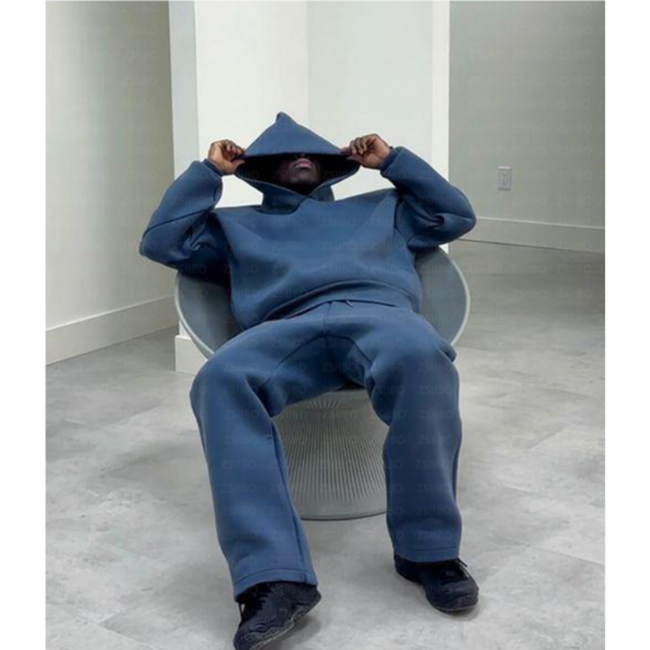 Men’s Minimal Hooded Sweater Set