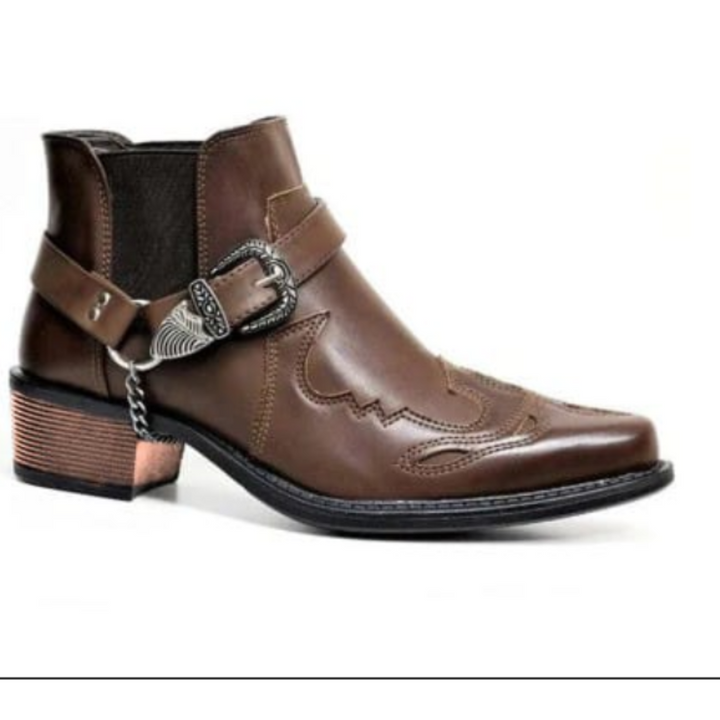 Men's Winter Western Boots With Buckle Style