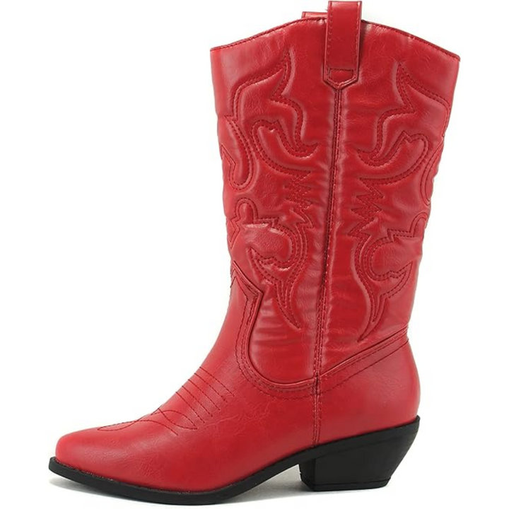Botas vaqueras clásicas para mujer con bordado