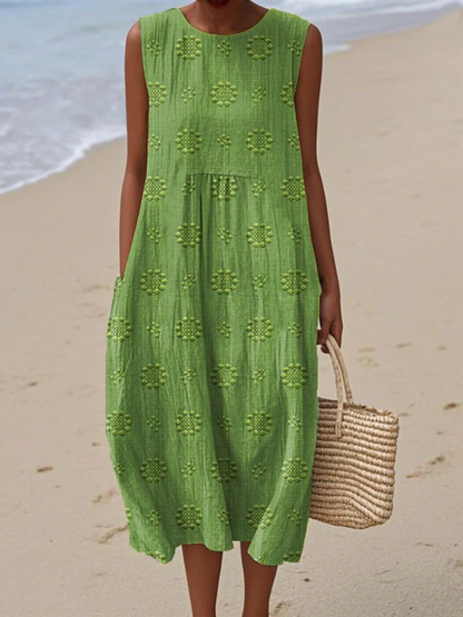 Pattern Midi Dress