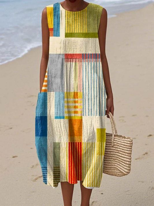 Geometric Midi Dress