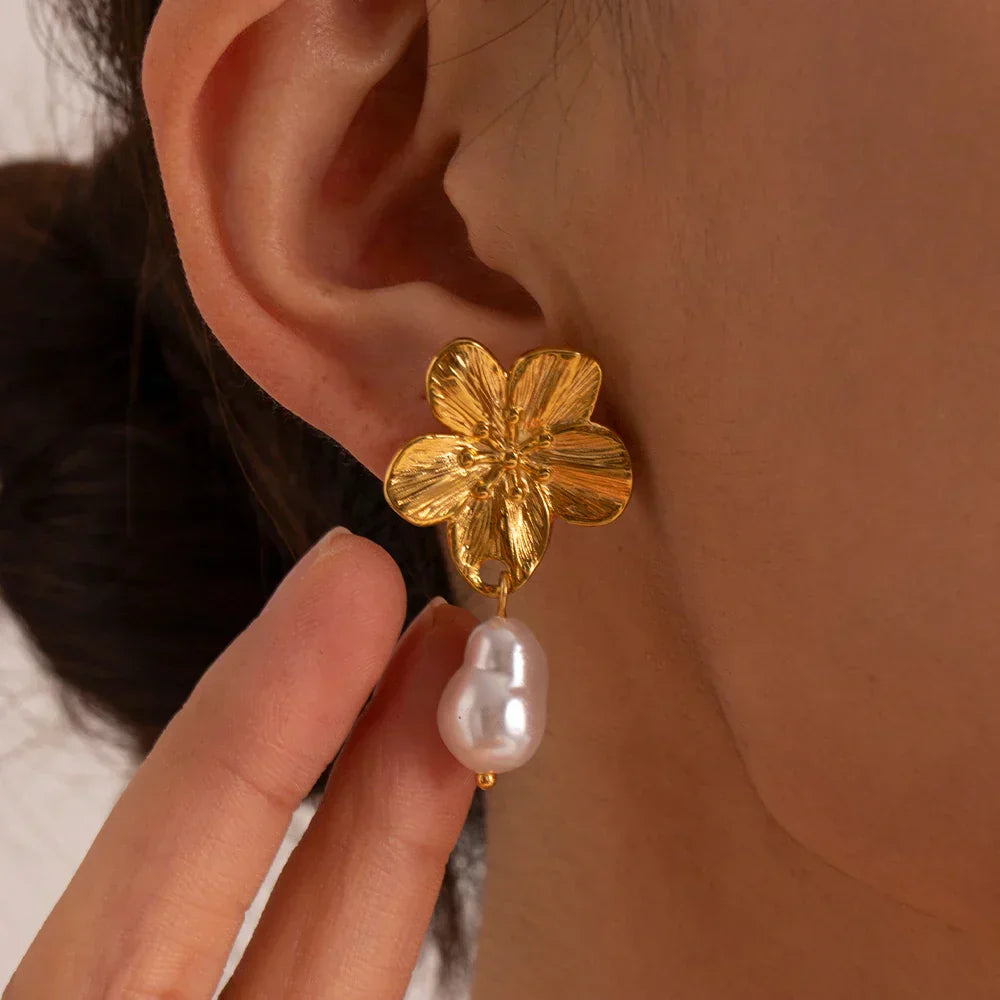 Oversized Floral Earrings