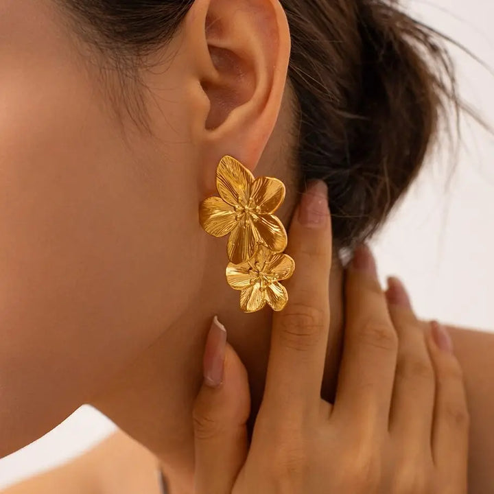 Oversized Floral Earrings