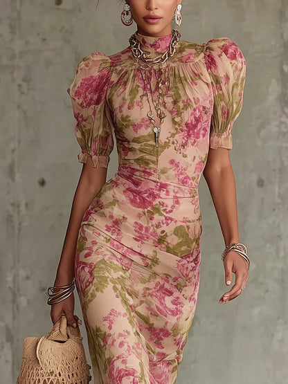 Rosalie™ | Maxi Dress with Vintage Rose Print