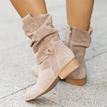 Women’s Winter Suede Slouchy Ankle Boots