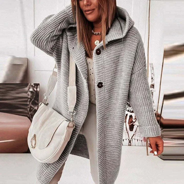 Women’s Cozy Hooded Knit Cardigan Jacket