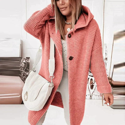 Women’s Cozy Hooded Knit Cardigan Jacket