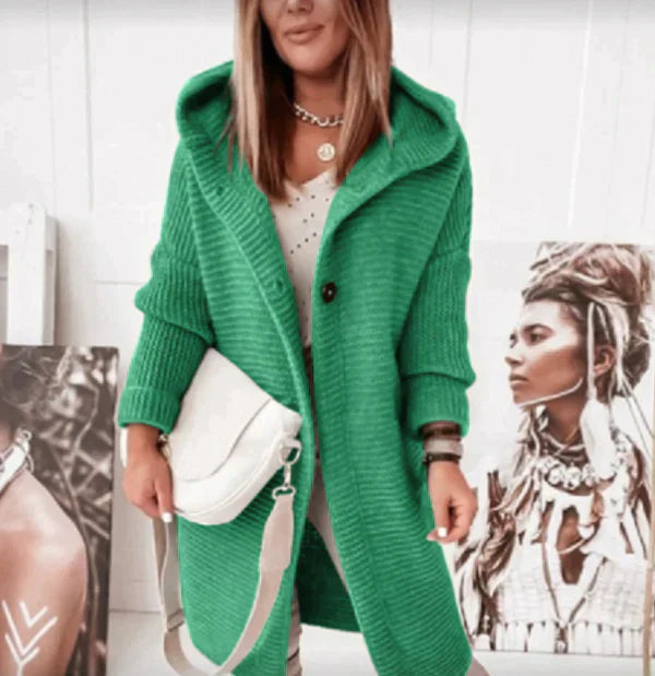 Women’s Cozy Hooded Knit Cardigan Jacket