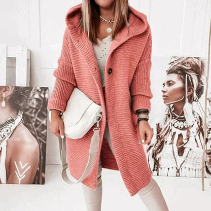 Women’s Cozy Hooded Knit Cardigan Jacket