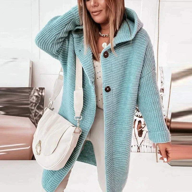 Women’s Cozy Hooded Knit Cardigan Jacket