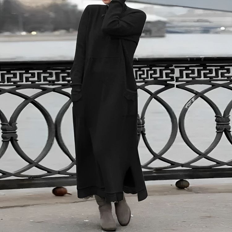 Knitted Maxi Dress – Cozy Long Sleeve Oversized Winter Dress