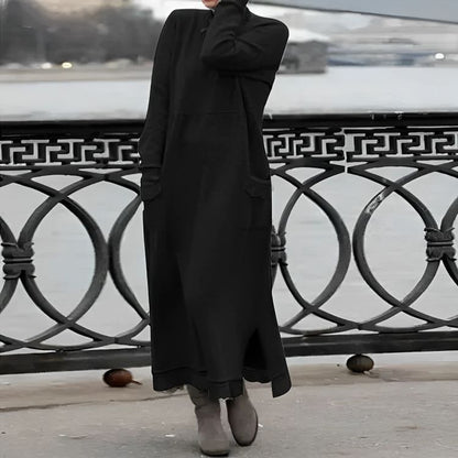 Knitted Maxi Dress – Cozy Long Sleeve Oversized Winter Dress