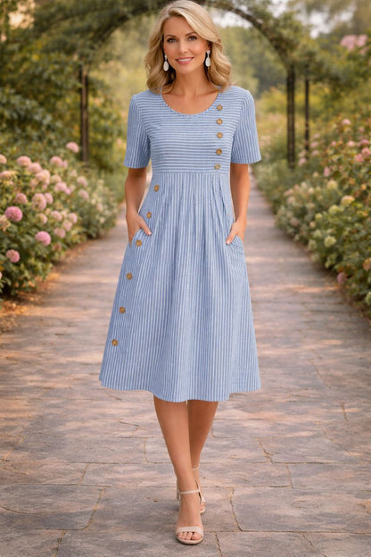 Striped Midi Dress
