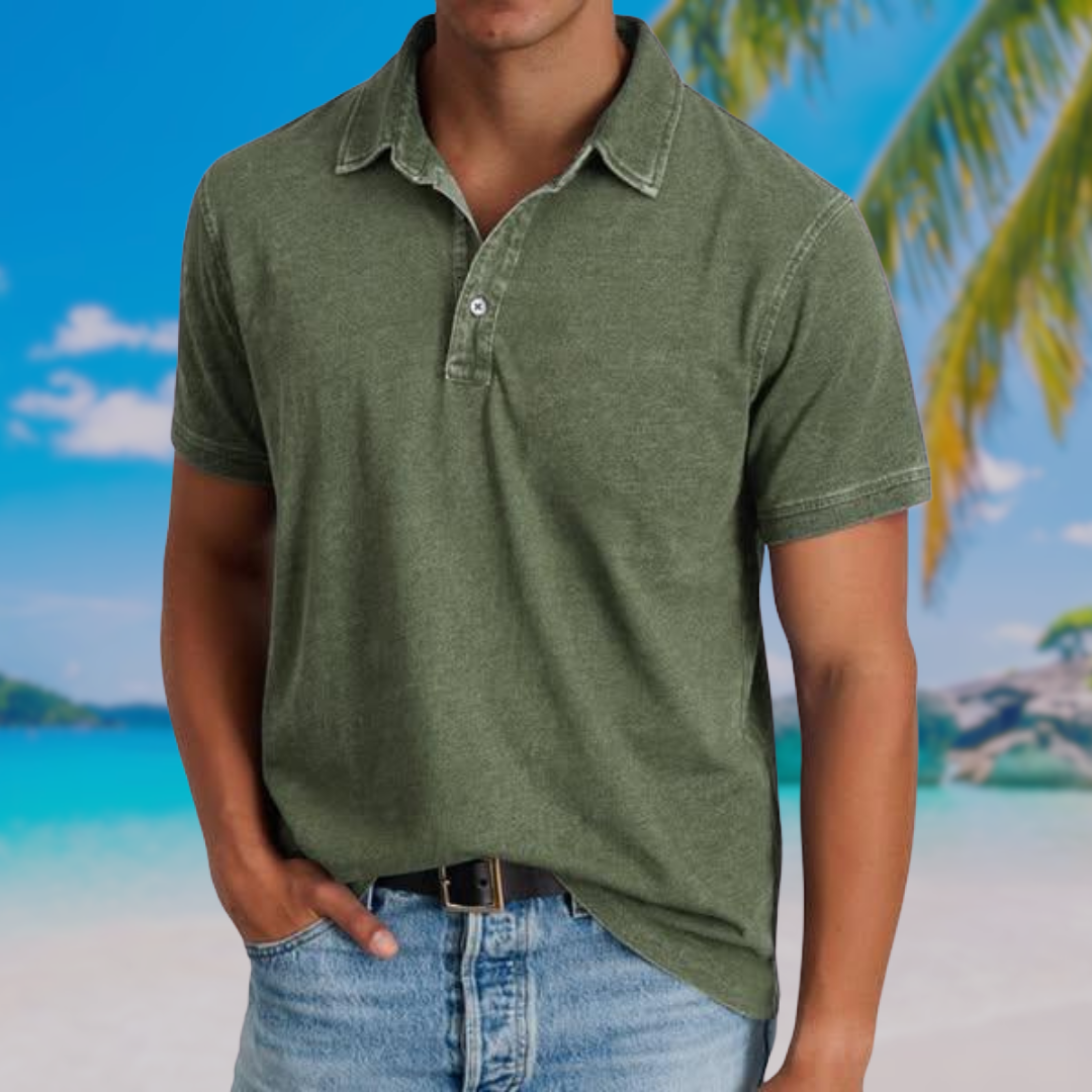 Polo clásico casual lavado