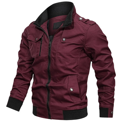 Multi Pocket Bomber Jacket For Men