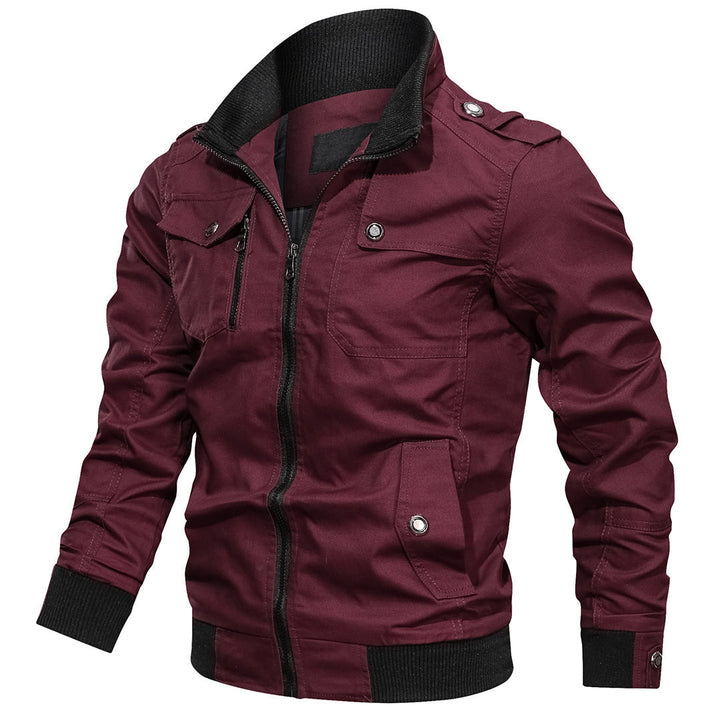 Multi Pocket Bomber Jacket For Men