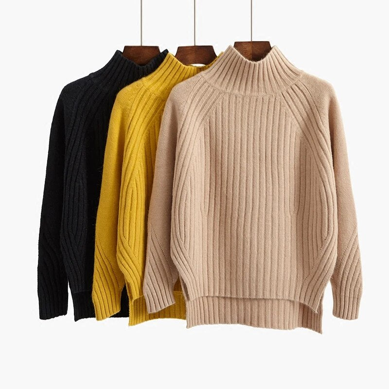 Women’s Ribbed Knit Long Sleeve Sweater